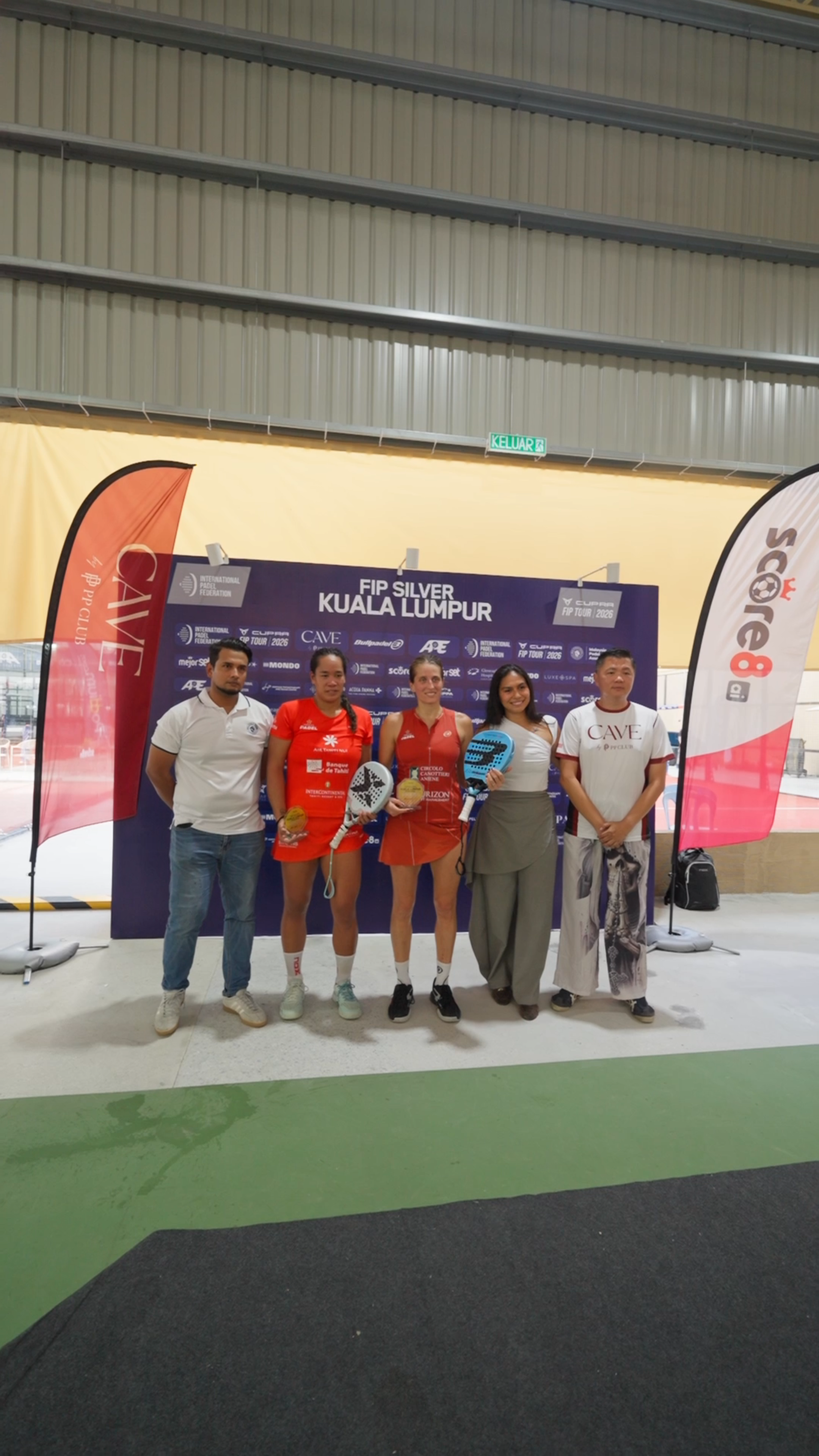Award ceremony with Score8 branding