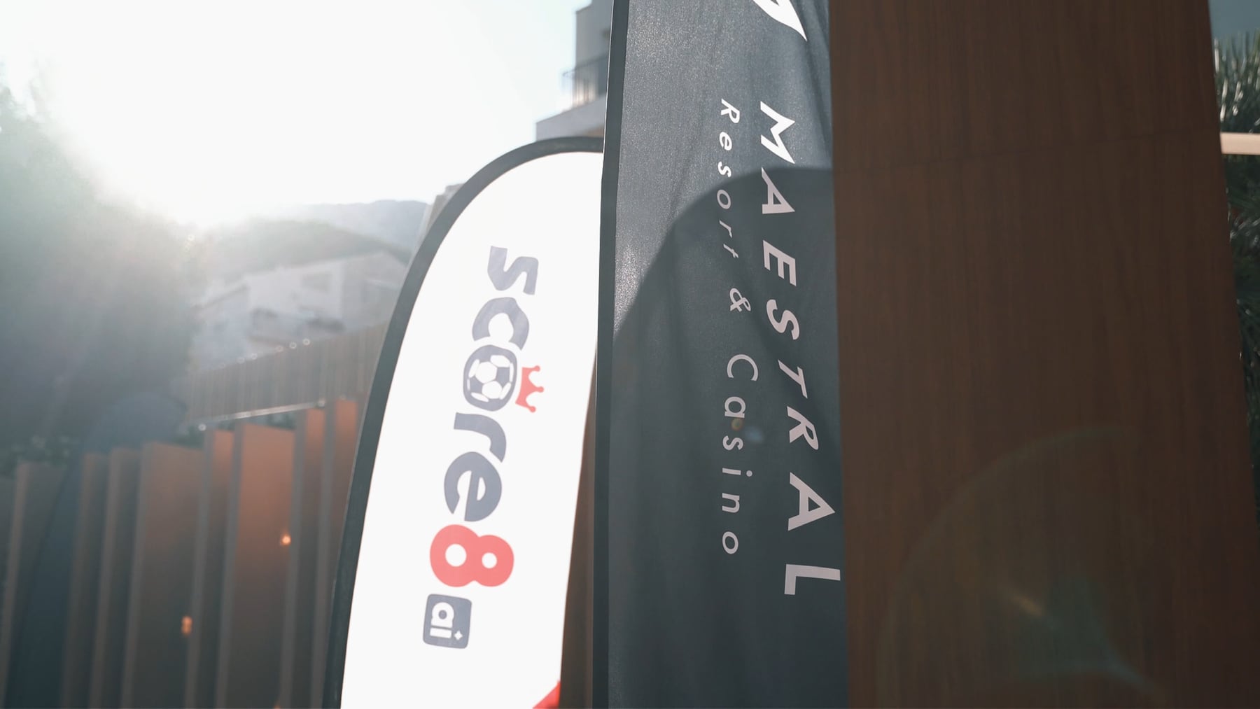 Score8 branding display at Triton Super High Roller Series Montenegro