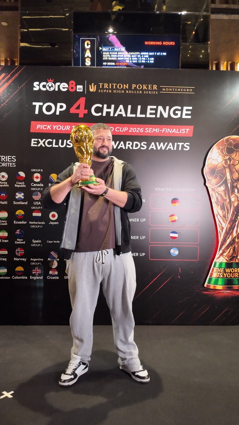 Ramin Hajiyev at the Score8 Top 4 Challenge activation booth
